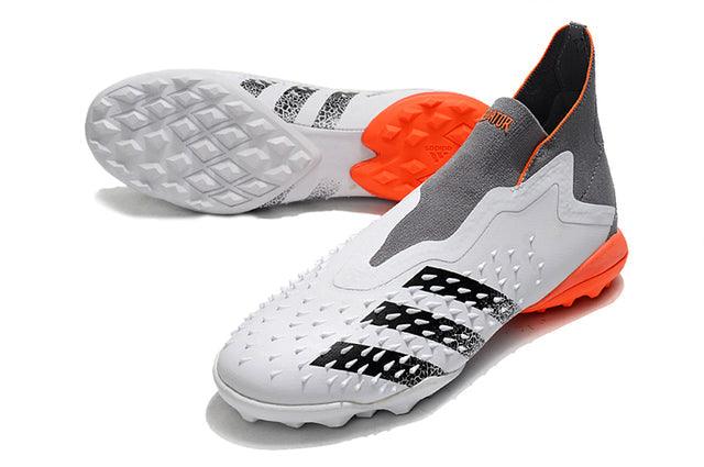 Chuteira Society Adidas Predator Freak + FG Gray/White/Orange - Cano Alto - Loja da Seven Oficial