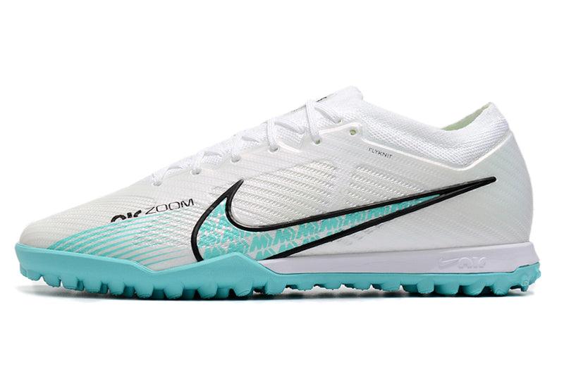 Chuteira Society Nike Air Zoom TF Branco/Azul - Low - Loja da Seven Oficial