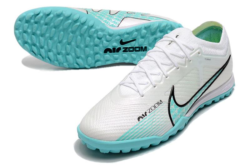 Chuteira Society Nike Air Zoom TF Branco/Azul - Low - Loja da Seven Oficial