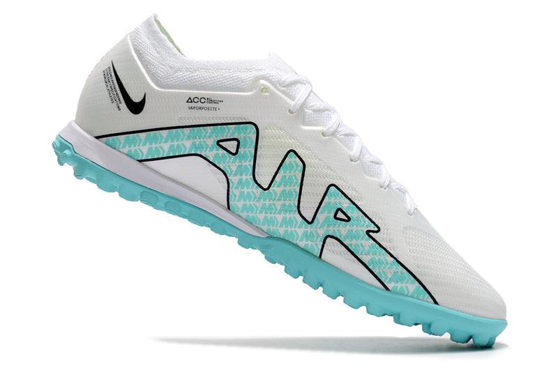 Chuteira Society Nike Air Zoom TF Branco/Azul - Low - Loja da Seven Oficial