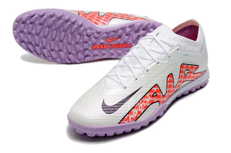 Chuteira Society Nike Air Zoom TF Branco/Roxo - Low - Loja da Seven Oficial