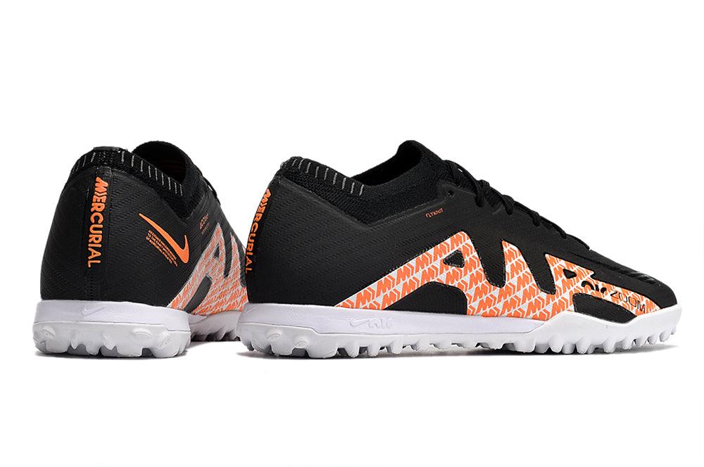 Chuteira Society Nike Air Zoom TF Preto/Laranja - Low - Loja da Seven Oficial