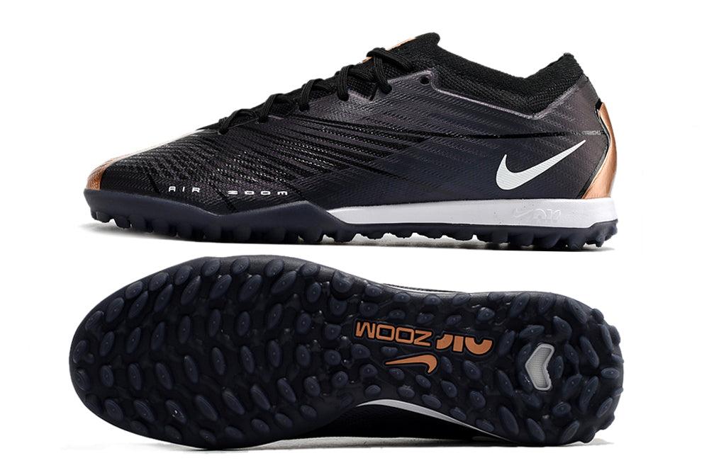 Chuteira Society Nike Air Zoom TF Preto/Marrom - Low - Loja da Seven Oficial