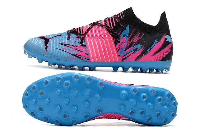 Chuteira Society Puma Future Z FG Blue/Pink - Low - Loja da Seven Oficial