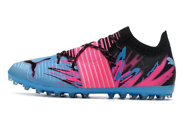 Chuteira Society Puma Future Z FG Blue/Pink - Low - Loja da Seven Oficial