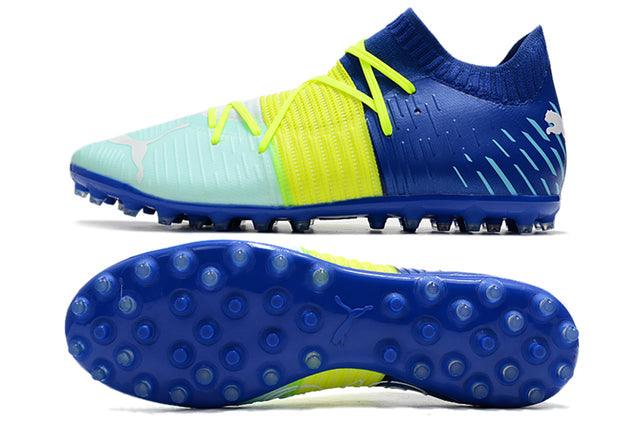 Chuteira Society Puma Future Z FG Blue/Yellow/Green - Low - Loja da Seven Oficial