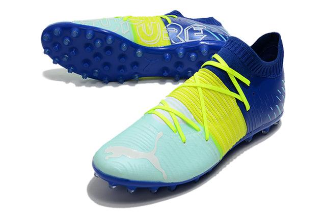 Chuteira Society Puma Future Z FG Blue/Yellow/Green - Low - Loja da Seven Oficial