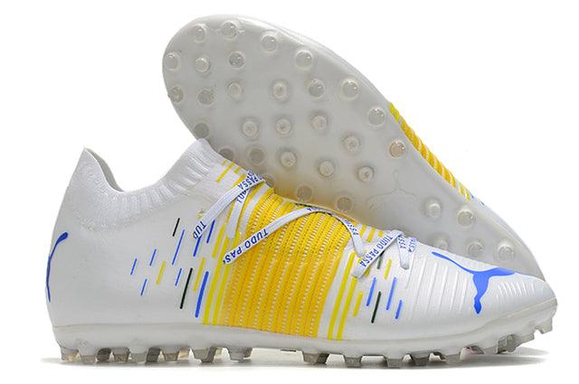 Chuteira Society Puma Future Z FG White/Yellow - Loja da Seven Oficial