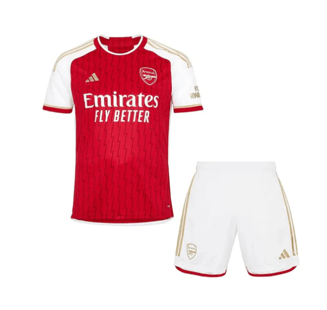 Conjunto Infantil Arsenal Home 23/24 - Vermelho - Loja da Seven Oficial