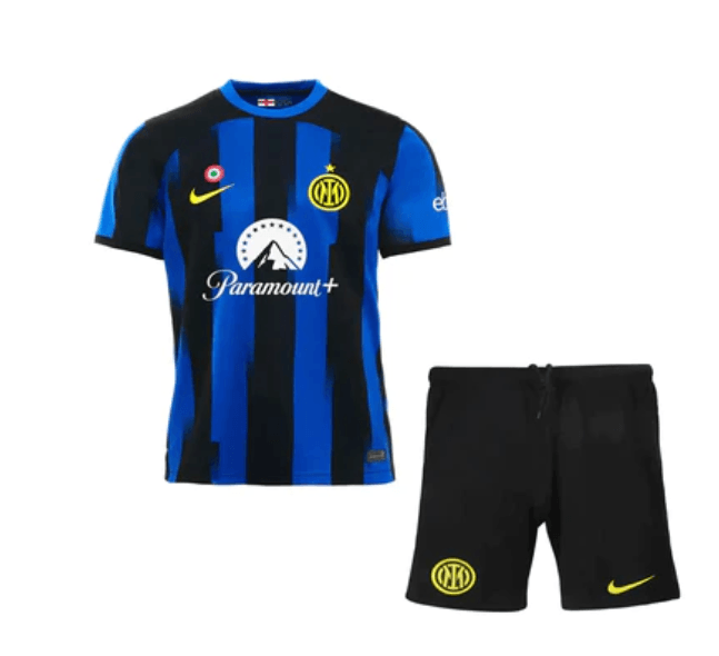 Conjunto Infantil Inter de Milão Home 23/24 - Azul e Preto - Loja da Seven Oficial