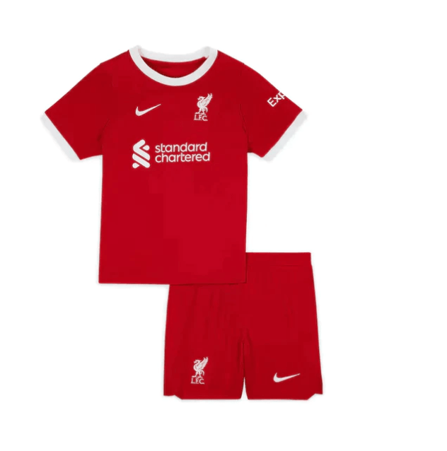 Conjunto Infantil Liverpool Home 23/24 - Vermelho - Loja da Seven Oficial