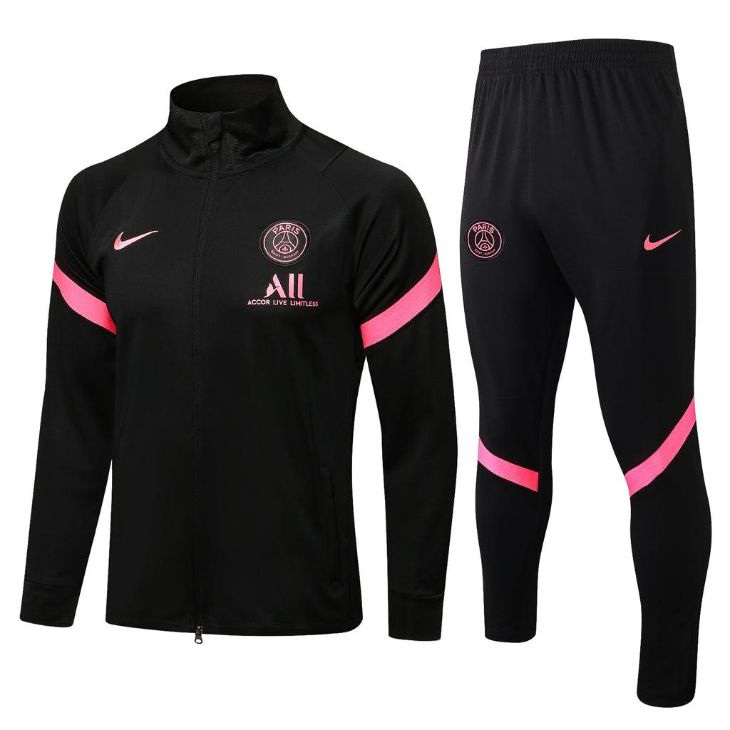 Conjunto PSG 2122 Preta e Rosa - Nike - Com Fecho - Loja da Seven Oficial