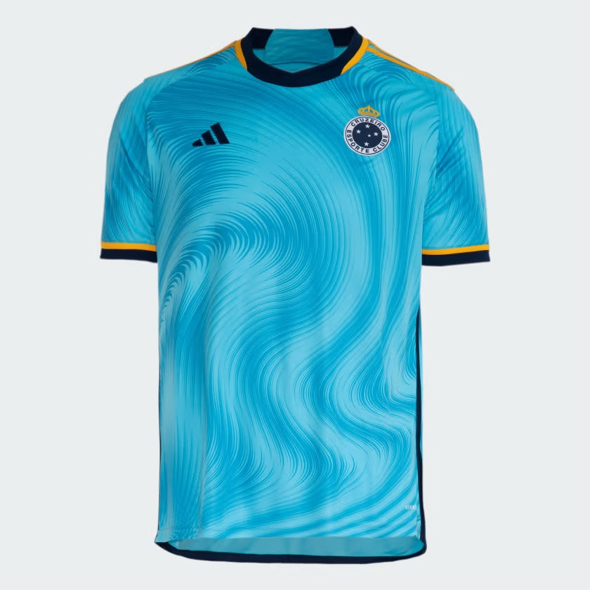 Camisa Masculina Cruzeiro III 23/24 Adidas - azul e amarelo