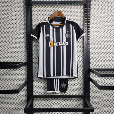 Kit Infantil Atlético de Mineiro 23/24 - Preto/Branco - Loja da Seven Oficial