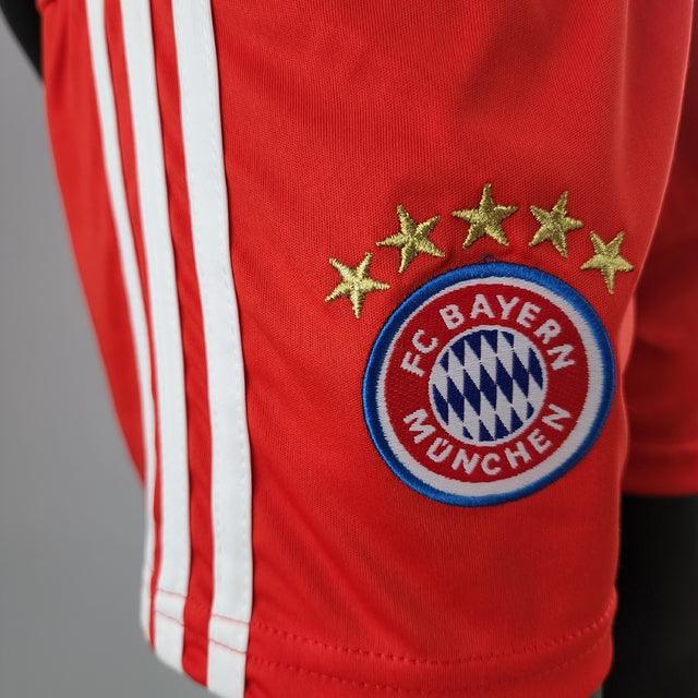 Kit Infantil Bayern de Munique 22/23 Adidas - Vermelho - Loja da Seven Oficial