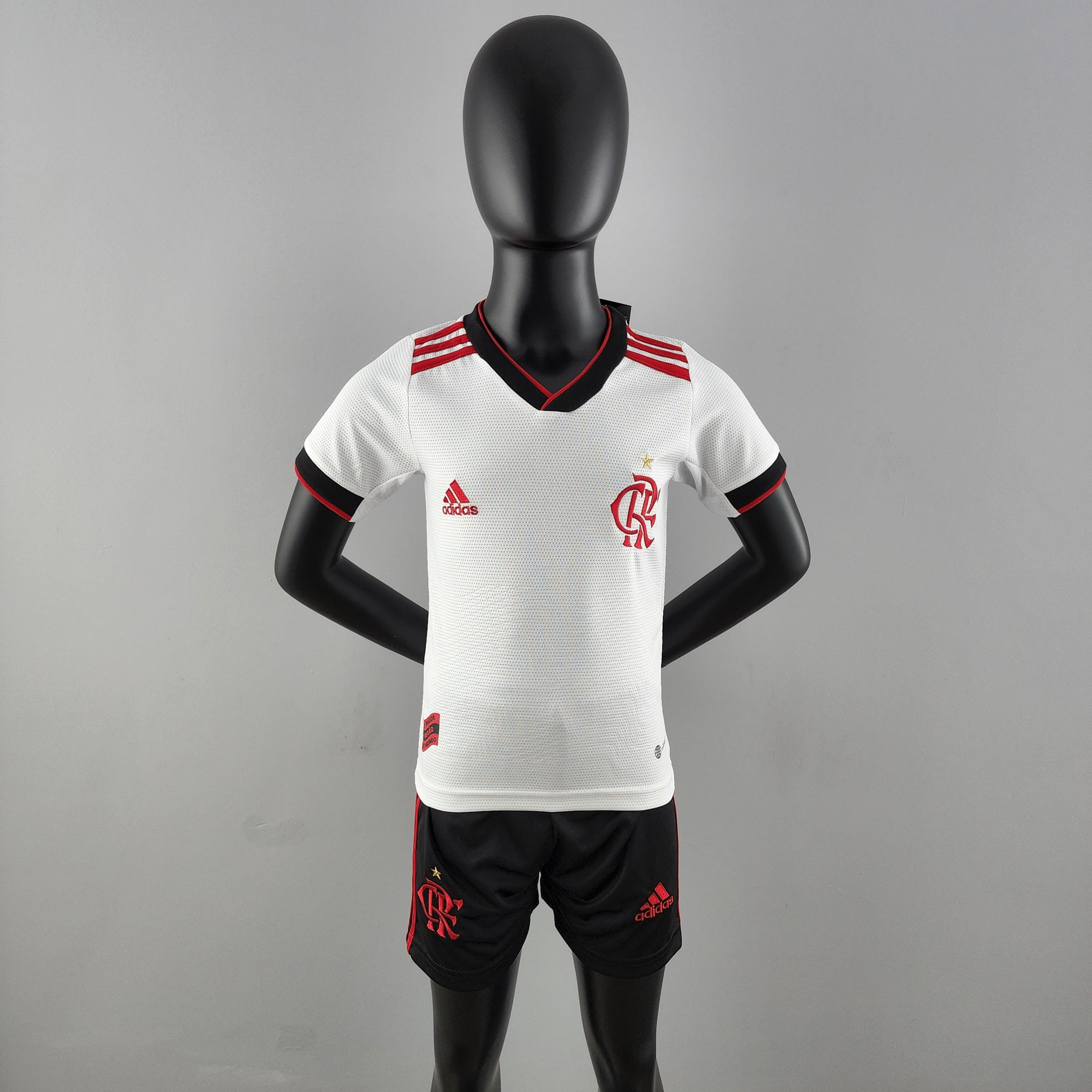 Kit Infantil Flamengo II 22/23 Adidas - Branco - Loja da Seven Oficial