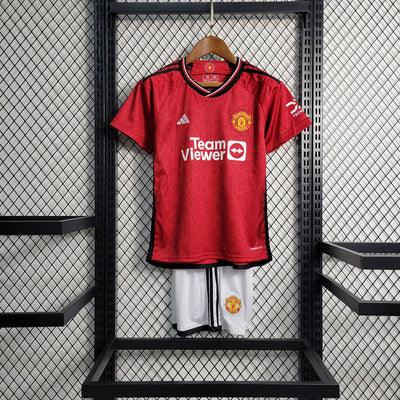 Kit Infantil Manchester United 23/24 - Vermelho - Loja da Seven Oficial