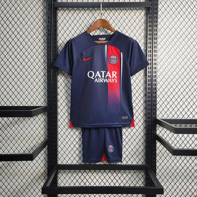 Kit Infantil PSG - Home 23/24 - Azul - Loja da Seven Oficial