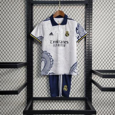 Kit Infantil Real Madrid 23/24 - Branca - Special Edition - Loja da Seven Oficial