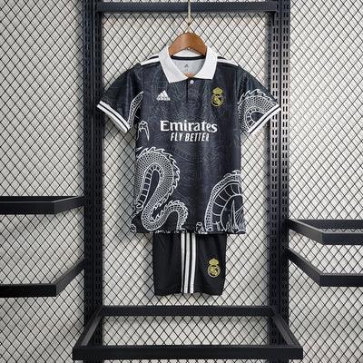 Kit Infantil Real Madrid 23/24 - Preto - Special Edition - Loja da Seven Oficial