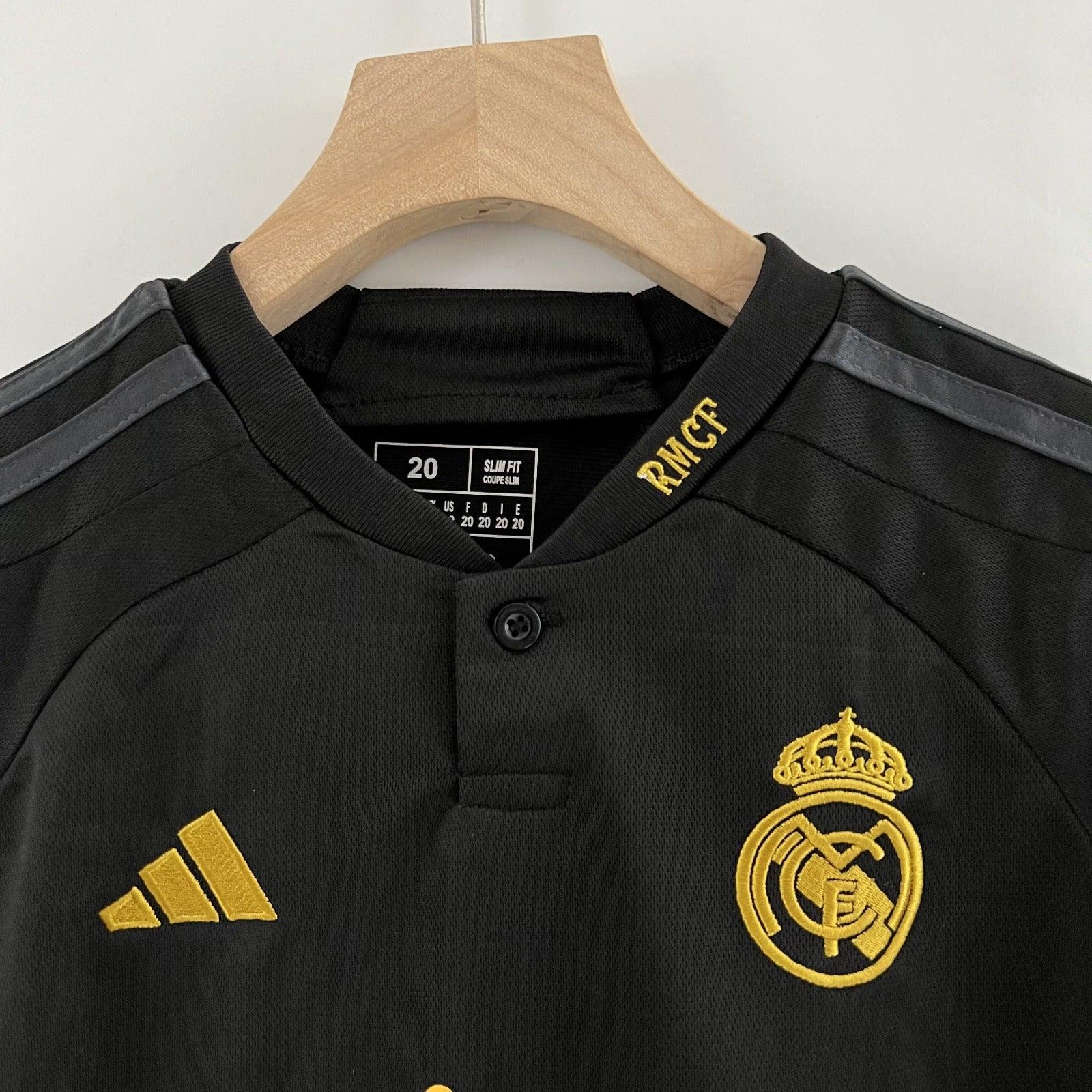 Kit Infantil Real Madrid III 23/23 Adidas - Preto - Loja da Seven Oficial