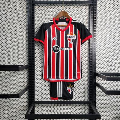 Kit Infantil São Paulo 23/24 - Preto/Vermelho - Loja da Seven Oficial