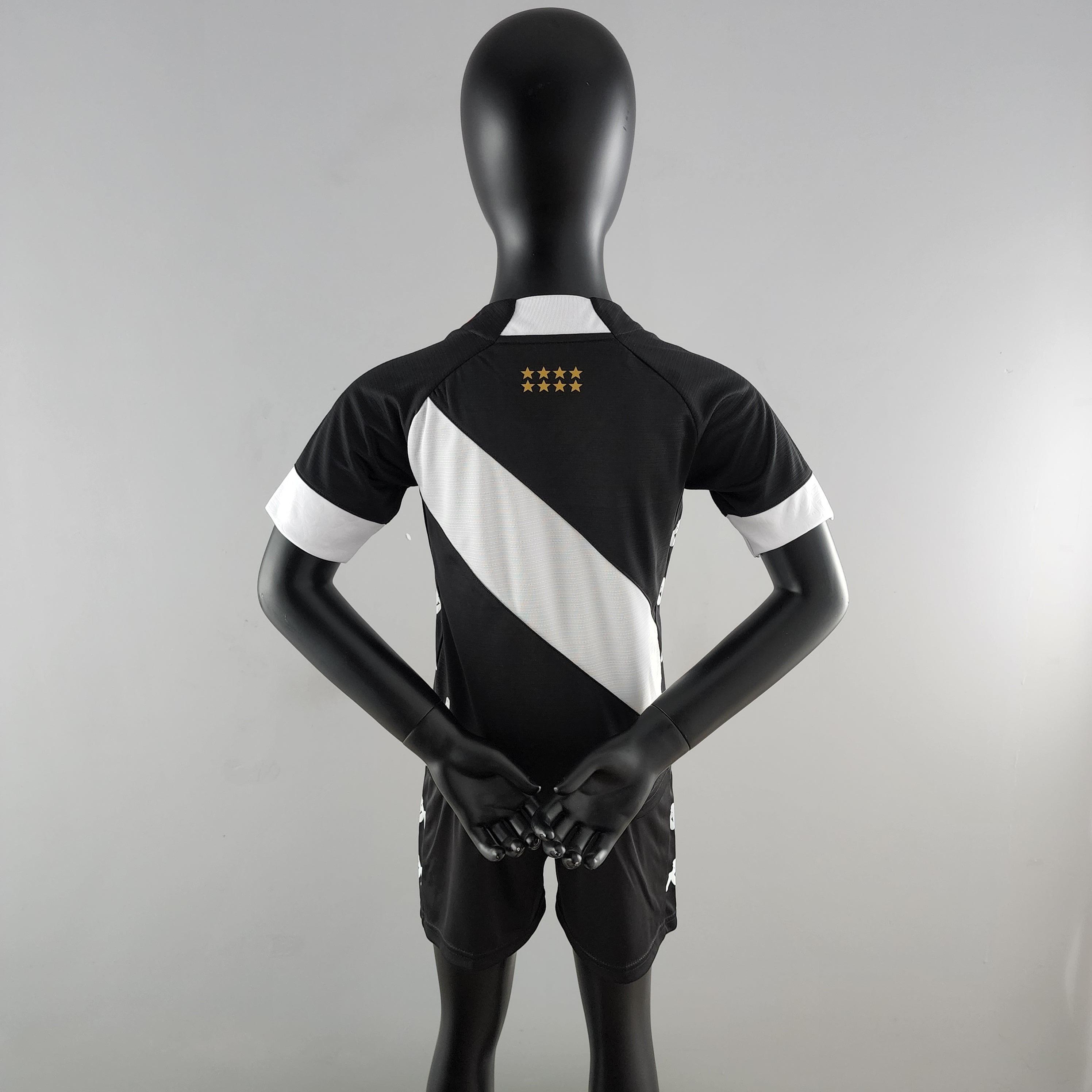 Kit Infantil Vasco 22/23 Kappa - Preto e Branco - Loja da Seven Oficial