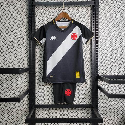 Kit Infantil Vasco 23/24 Kappa - Preto e Branco - Loja da Seven Oficial