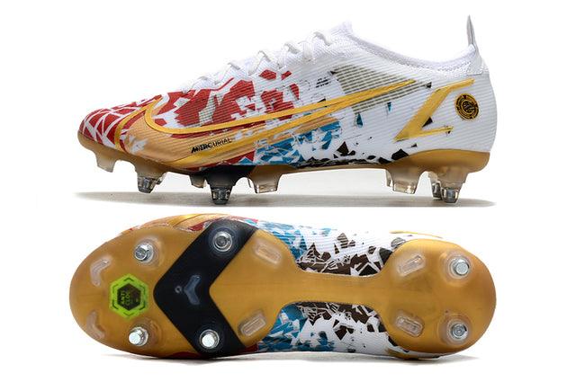 Nike Campo Mercurial Vapor XIV Elite SG PRO Anti Clog - White/Gold - Loja da Seven Oficial