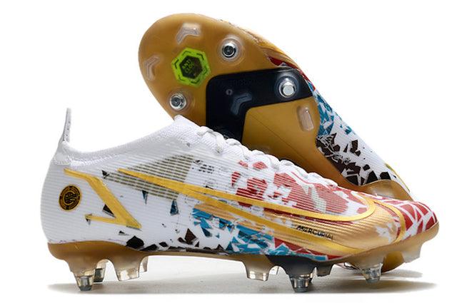 Nike Campo Mercurial Vapor XIV Elite SG PRO Anti Clog - White/Gold - Loja da Seven Oficial