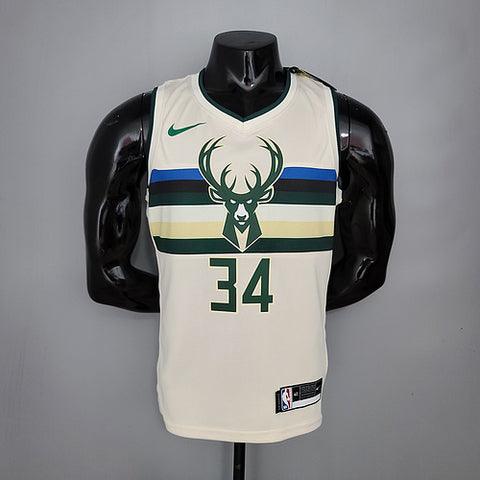 Regata Milwaukee Bucks Masculina - Bege - Loja da Seven Oficial