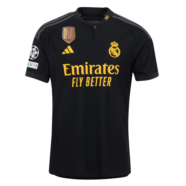 Camisa Adidas Real Madrid ll Away 2023/24 + Patch Mundial + 14 UCL